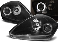 Scheinwerfer Paar Mitsubishi Eclipse D50 00-05 Angel Eyes Schwarz