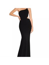 AQUA FORMAL Womens Black Padded Bust Unlined Spaghetti Strap Mermaid Dress 2