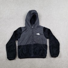 The North Face Sherpa Mashup Jacket Girls Medium Black Hooded Fleece Insulated