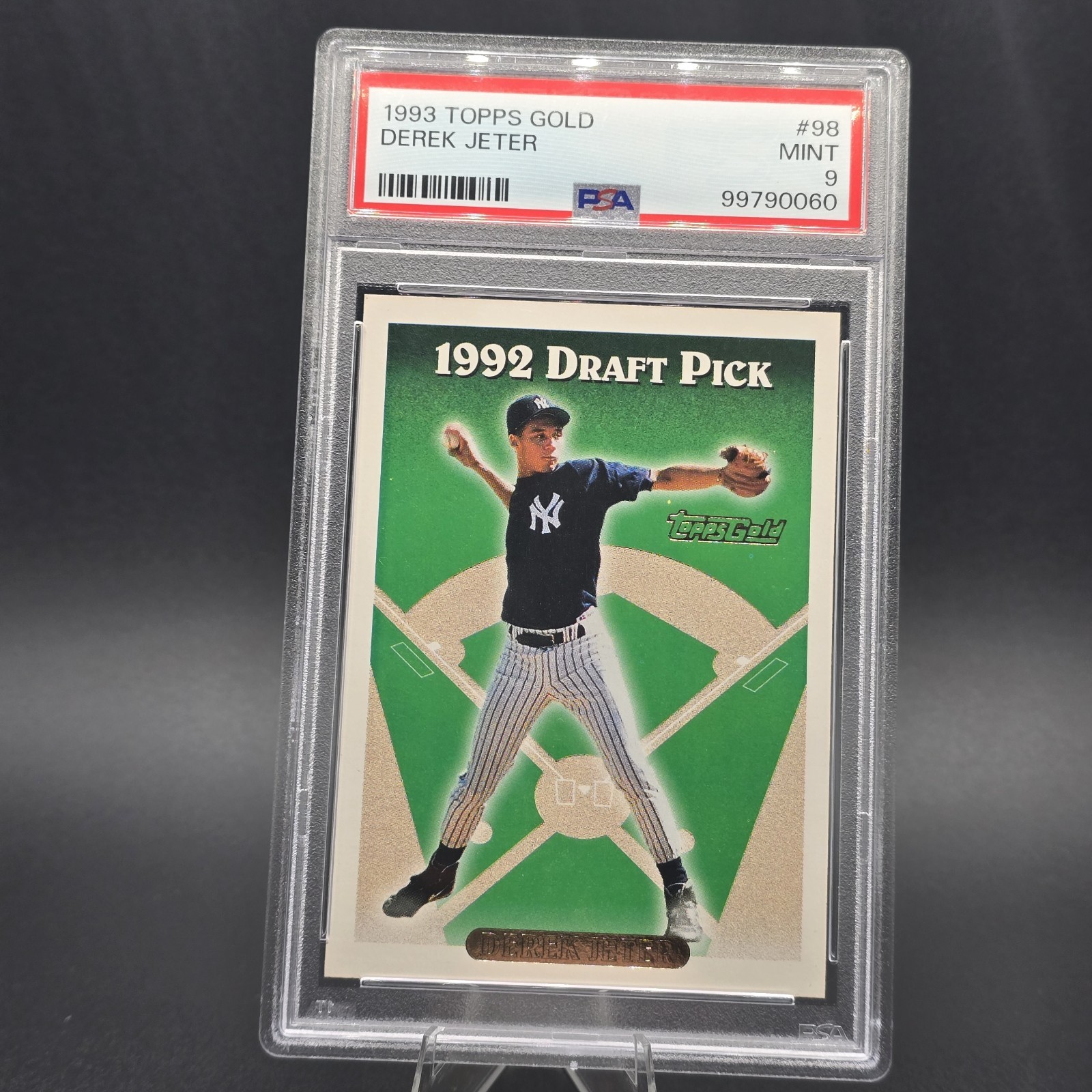 1993 Topps Gold Derek Jeter #98 Rookie PSA 9 New York Yankees Baseball