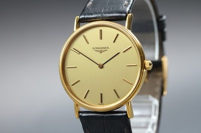 LONGINES Grand Classic L4.637.2 32mm Gold Dial Quartz Herrenuhr [fast neuwertig]