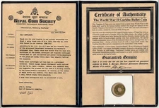 World War II Nepal Gurkha Bullet Coin - Unique Collectible Album Edition 🇳🇵