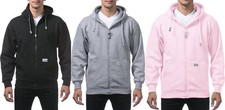 Pro Club Men's Heavyweight Fleece Full Zip Up Hoodies Sweatshirts