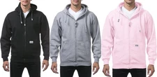 Pro Club Men's Heavyweight Fleece Full Zip Up Hoodies Sweatshirts