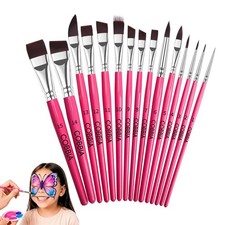 15 PCS Face Paint Brush Set Artist Brushes Body Makeup Watercolor Art