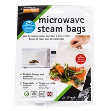 PLANIT PRODUCTS Microwave Steam Bags, 1 EA 1 Count, Clear