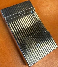 S.T. Dupont Gas Lighter silver LINE 2 montparnasse without box