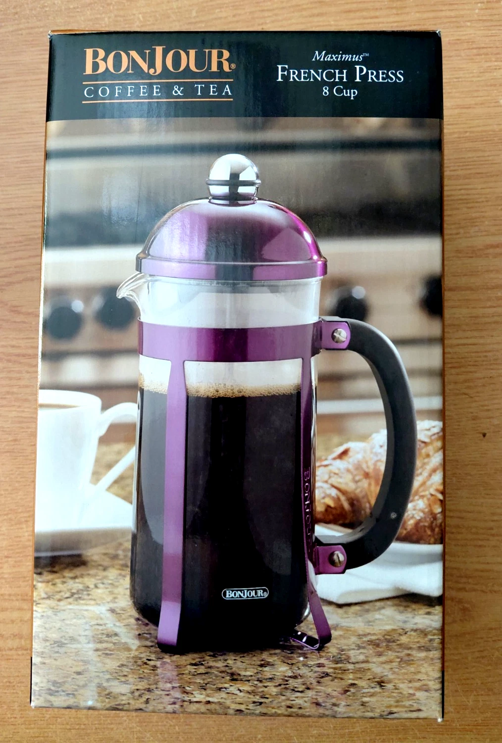 BonJour: Coffee & Tea Maximus French Press 8-Cup, Purple - NEW/Free Shipping