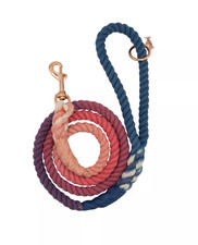 Sassy Woof Dog Rope Leash Rose Gold Hardware NWT 5ft