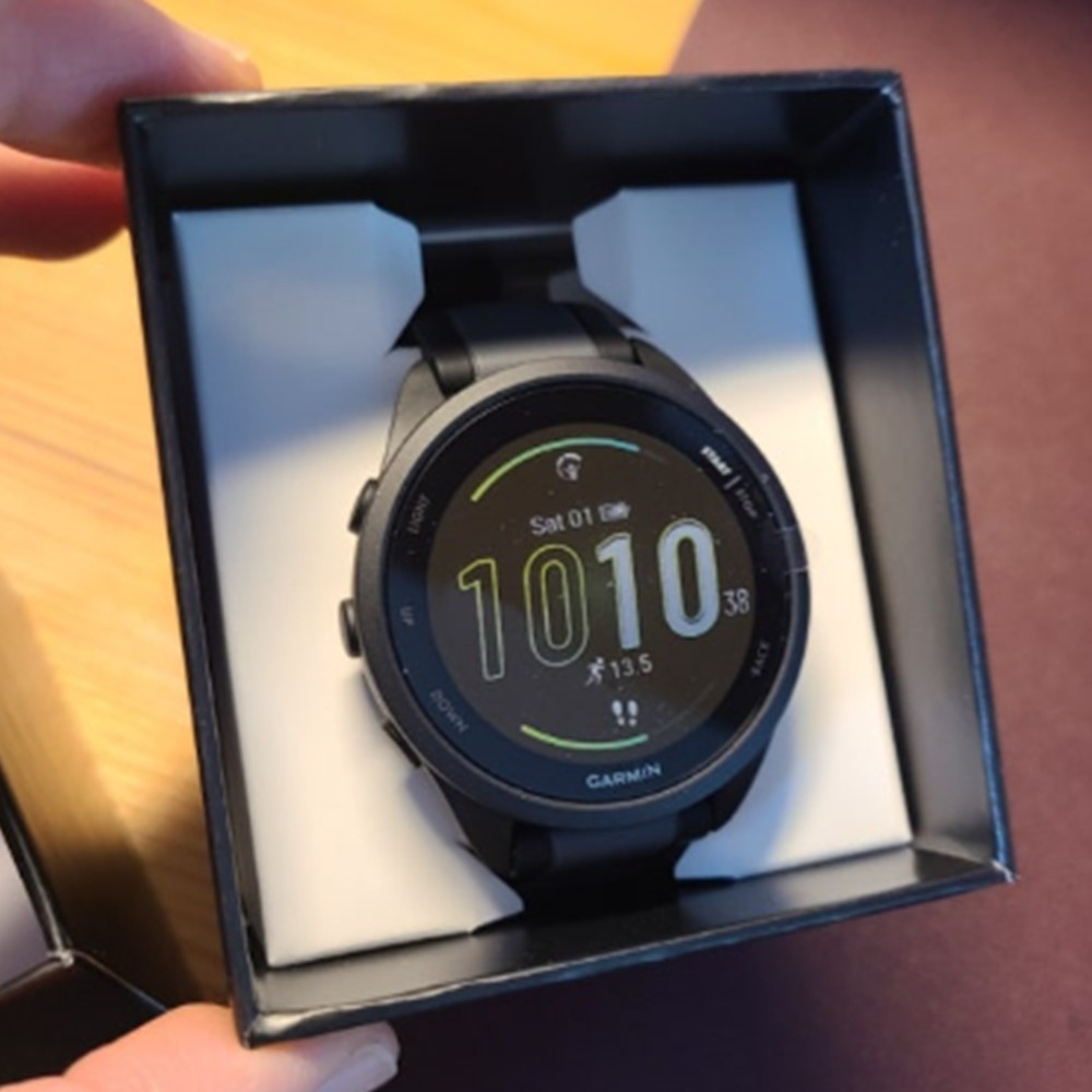 Garmin Forerunner 165 Running Watch – Black/Slate Gray (010-02863