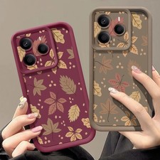 Funda Para Xiaomi Redmi Note 14 13 12 11 Pro 14T 13C Patrón Hoja Silicona Cubierta