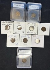 1859 IHP ICG VG10 & 9 Other Indian Head Pennies!!