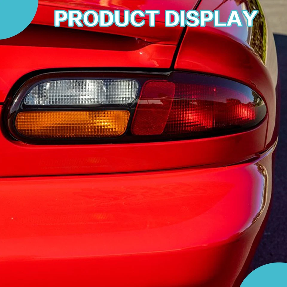 For 1993-2002 Chevrolet Chevy Camaro Rear Tail Lights Lamps Pair Four Bulb Holes - Image 2 of 4