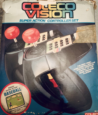 COLECOVISION SUPER ACTION CONTROLLERS CIB VGC TESTED !THEY LOOK GREAT - BOX WEAR