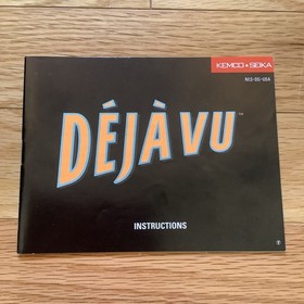 DEJA VU CIB w/ manual & box for Nintendo NES (Kemco, 1990), TESTED & WORKS!