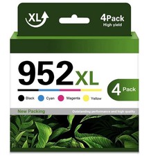 952XL Ink Cartridges High Yield (4-Pack, Black/Cyan/Magenta/Yellow)