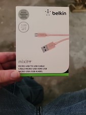  8 Eight -NEW Belkin Mix It MicroUSB Charging Cables 4 Ft Metallic.FREE SHIPPING