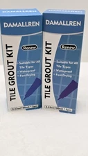 Tile Grout Repair Kit: Fast Drying Filler Tubes - Restore & Renew Tile - 2 Pack