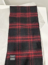 Christian Dior Vintage Merino Wool Scarf Plaid/50x12 Inches