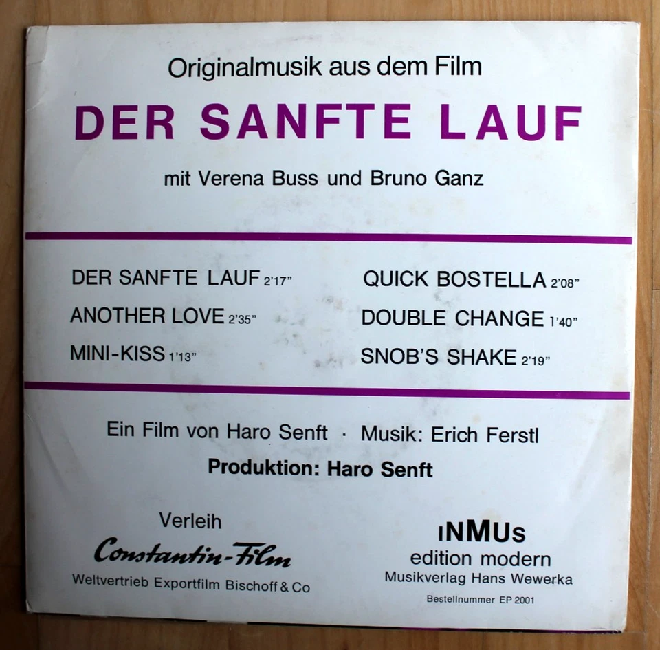 Der sanfte Lauf, Filmmusik Erich Ferstl Vinyl EP von 1967 mint Soundtrack - Bild 2 von 3