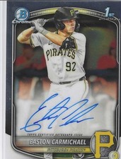 2025 Easton Carmichael 1st Bowman Draft Pirates Autograph