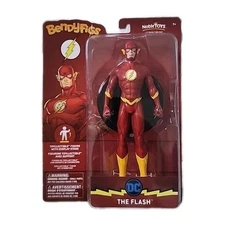 DC Noble Toys Bendyfigs The Flash Toyllectible 7'' Figure w/ Stand Box