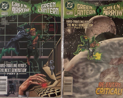 Green Lantern/Green Arrow #77 & #111 Comic Lot DC Comics Hard-Traveling Heroes