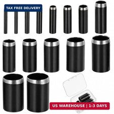 15 Pcs Leather Circle Cutter Tool Set, 1-15 mm Leather Hole Punch Steel Round Pu