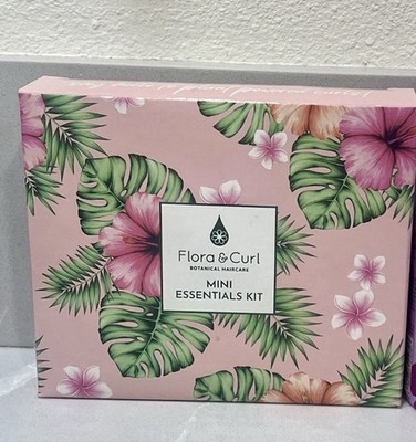 Flora & Curl Mini Essentials Kit, Shampoo, Conditioner, Gel, Cream, Spray NIB