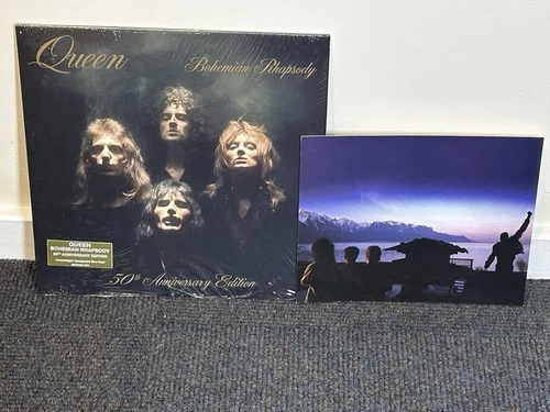 Queen Bohemian Rhapsody 12” Blue Vinyl 50th Anniversary Mint + Bonus USA