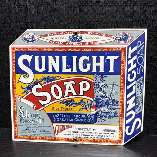 Ande Rooney Sunlight Soap Porcelain Enameled Advertisement Sign Vintage