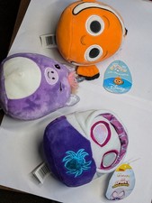 3x FRESH NO STAINS Squishmallows Disney/Pixar Nemo 7" Tall. With Tag. Lucky Fin