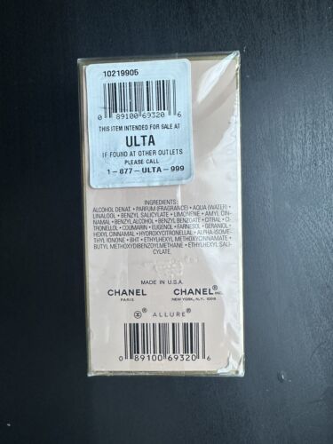 USA MADE CHANEL ALLURE Eau de Toilette Spray for Women 1.2oz/35ml NEW SEALED - Picture 2 of 4