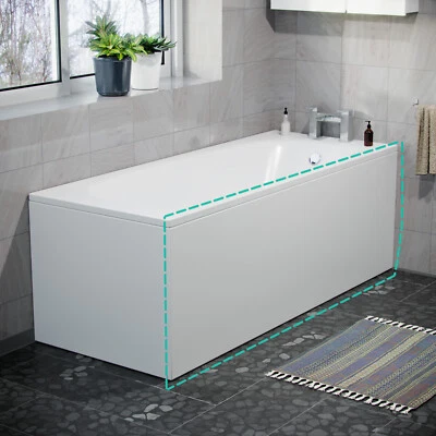 Nes Home Modern High Gloss White 1700mm Front Bath Panel Acrylic Bathroom