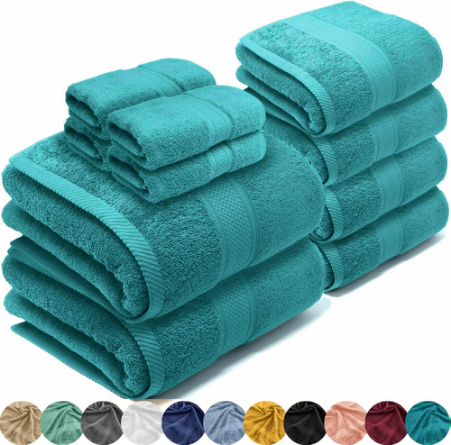 Luxury Towel Set 800GSM Super Soft 100% Pure Cotton Face Hand Jumbo Bath Sheet - Picture 10 of 12