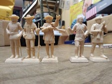 Vtg Marx Famous American Heroes Lot Gen Custer Buffalo Bill Kit Carson D Boone 