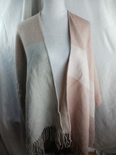 SOIA & KYO Colorblock Fringed Poncho Cape Wom...