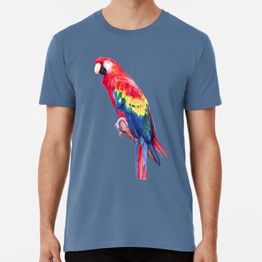 Scarlet Macaw Parrot Size S to 5XL Made in the USA T-Shirt