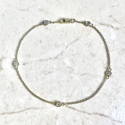 14K Diamond By The Yard Bracelet 0.30 CTTW - 14K Yellow Gold Diamond Bracelet