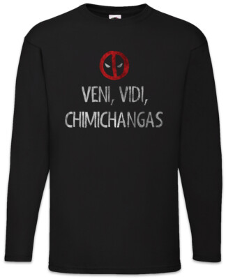 Veni Vidi Chimichangas Herren Langarm T-Shirt Spanish Spain Deadpool Fun