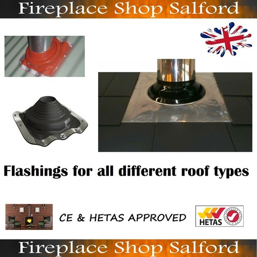 Roof Flashing for multifuel flue pipes on tiled, flat and corrugated roofs eBay