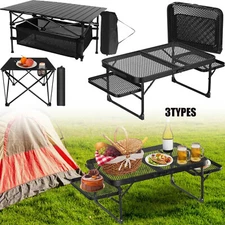 Folding Portable Camping Table Aluminum Outdoor Picnic Table Storage & Carry Bag