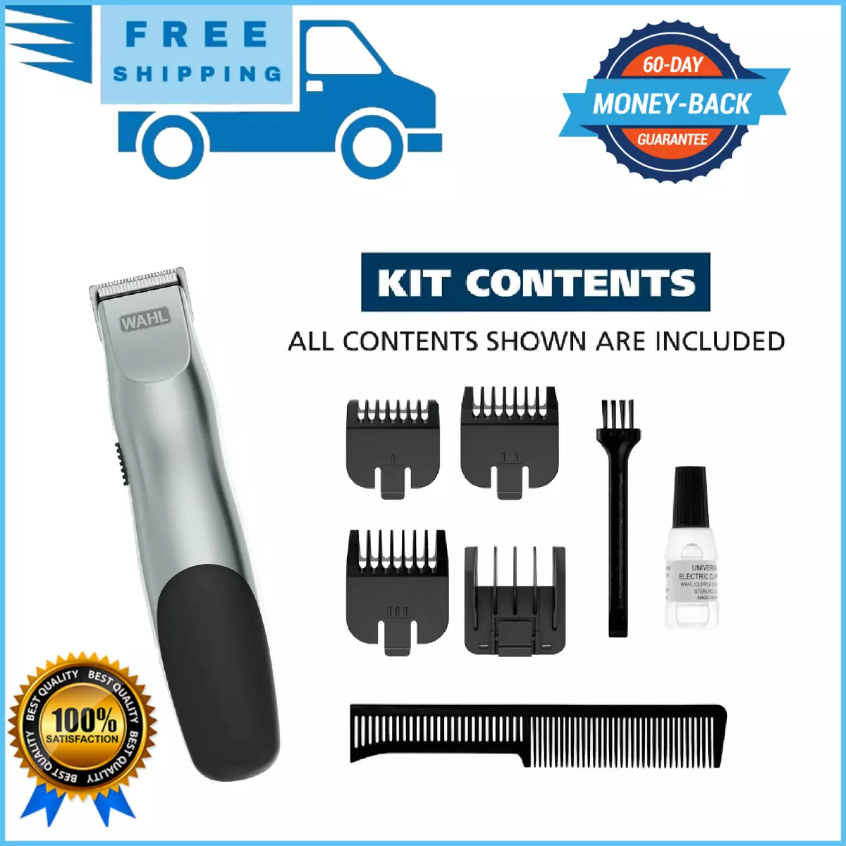 Wahl Clipper Groomsman Trimmer for Men Beard Mustache Stubble Battery Operated