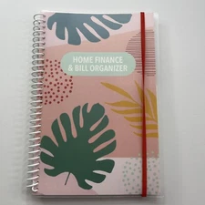 Home Finance Bill Organizer w/ Pockets Monthly Budget Planner Leaves