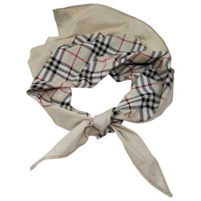 Burberry Beige Nova Check Print Cotton Scarf Cotton