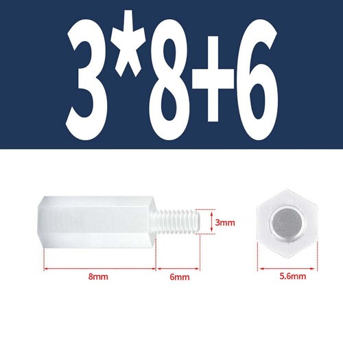 M2-M5 Plastic Hex Hexagonal Pillar Male-Female PCB Nylon Standoff Spacer Column - Picture 33 of 75