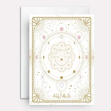 Aries birthday card - astrological birthday card by Paper Bound Greetings