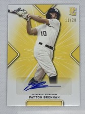 2021 LEAF PERFECT GAME YELLOW PAYTON BRENNAN PAPER RC AUTO # 11/20