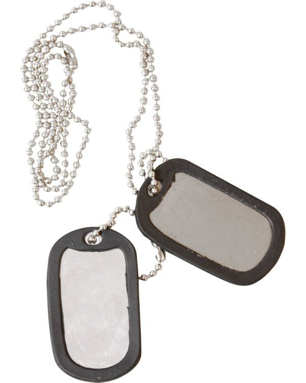 ★SENTIMENTS★ NO.495 SOLDIER TAG NECKLACE SOLID SNAKE' US Military Dog Tags Necklace Pendant Gaming