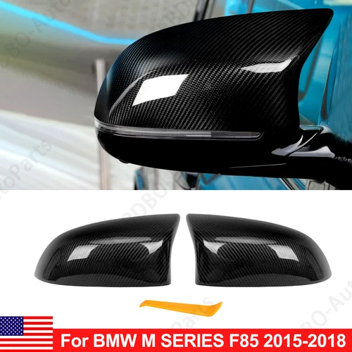 Real Carbon Fiber Side Rearview Mirror Cover For BMW 2015-2018 X5M F85 X6M F86